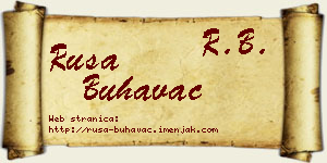 Rusa Buhavac vizit kartica